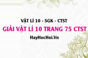 Giải Vật lí 10 trang 75 Chân trời sáng tạo SGK